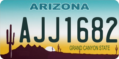 AZ license plate AJJ1682