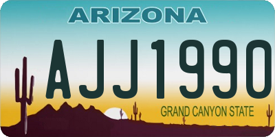 AZ license plate AJJ1990