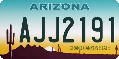 AZ license plate AJJ2191