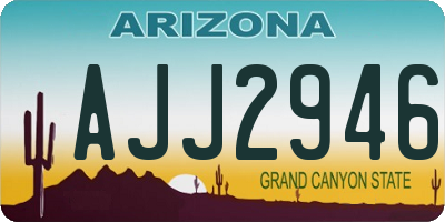 AZ license plate AJJ2946
