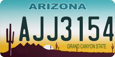 AZ license plate AJJ3154