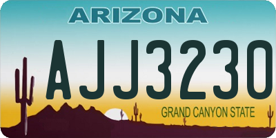 AZ license plate AJJ3230