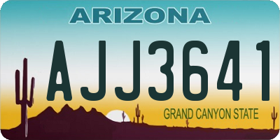 AZ license plate AJJ3641