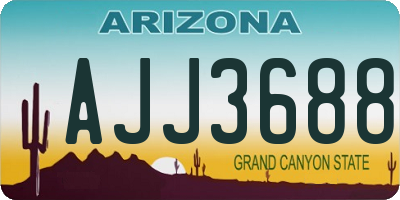 AZ license plate AJJ3688
