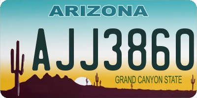 AZ license plate AJJ3860