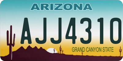 AZ license plate AJJ4310