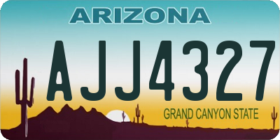 AZ license plate AJJ4327