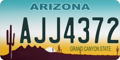 AZ license plate AJJ4372