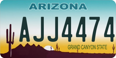 AZ license plate AJJ4474