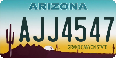 AZ license plate AJJ4547