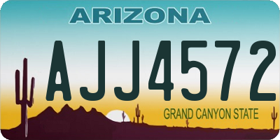 AZ license plate AJJ4572