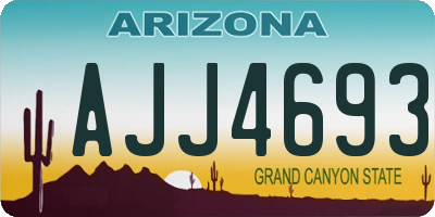 AZ license plate AJJ4693