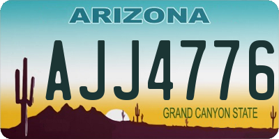 AZ license plate AJJ4776