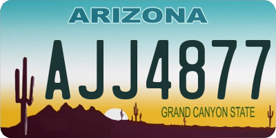 AZ license plate AJJ4877