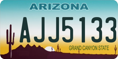 AZ license plate AJJ5133