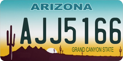 AZ license plate AJJ5166