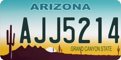 AZ license plate AJJ5214