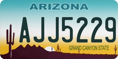 AZ license plate AJJ5229