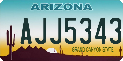 AZ license plate AJJ5343
