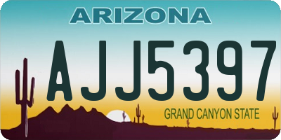 AZ license plate AJJ5397