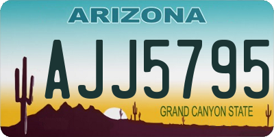 AZ license plate AJJ5795