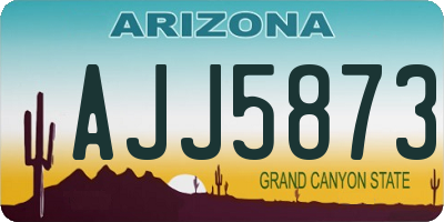 AZ license plate AJJ5873