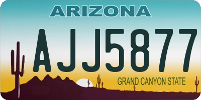 AZ license plate AJJ5877