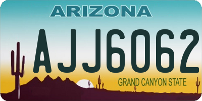 AZ license plate AJJ6062
