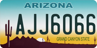 AZ license plate AJJ6066
