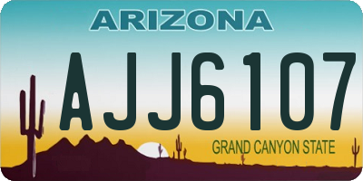 AZ license plate AJJ6107