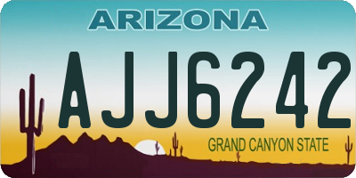 AZ license plate AJJ6242