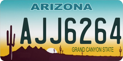 AZ license plate AJJ6264