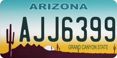 AZ license plate AJJ6399