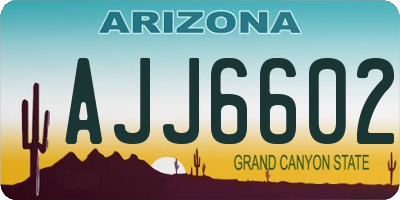 AZ license plate AJJ6602