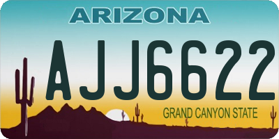 AZ license plate AJJ6622