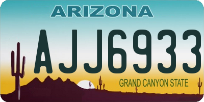 AZ license plate AJJ6933