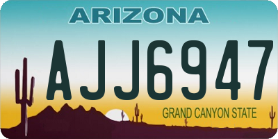 AZ license plate AJJ6947