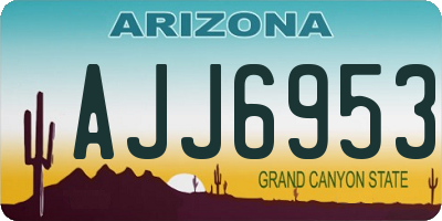 AZ license plate AJJ6953