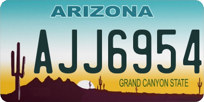 AZ license plate AJJ6954