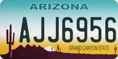 AZ license plate AJJ6956