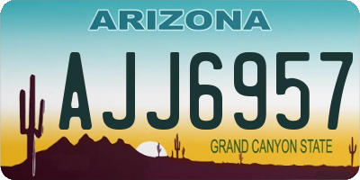 AZ license plate AJJ6957