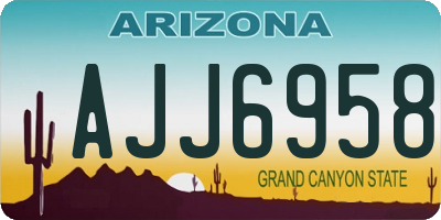 AZ license plate AJJ6958