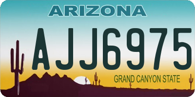 AZ license plate AJJ6975