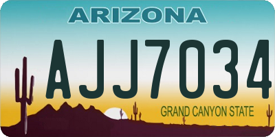 AZ license plate AJJ7034