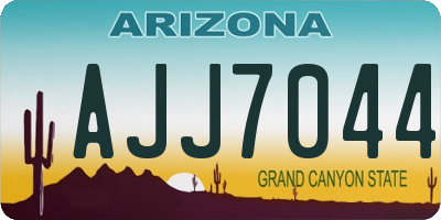 AZ license plate AJJ7044