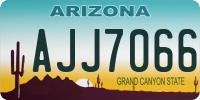 AZ license plate AJJ7066