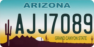 AZ license plate AJJ7089