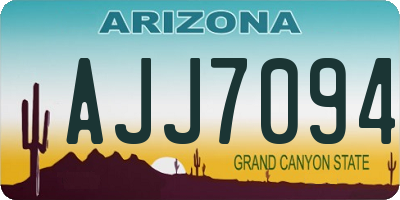 AZ license plate AJJ7094