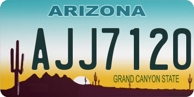 AZ license plate AJJ7120