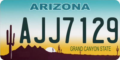 AZ license plate AJJ7129